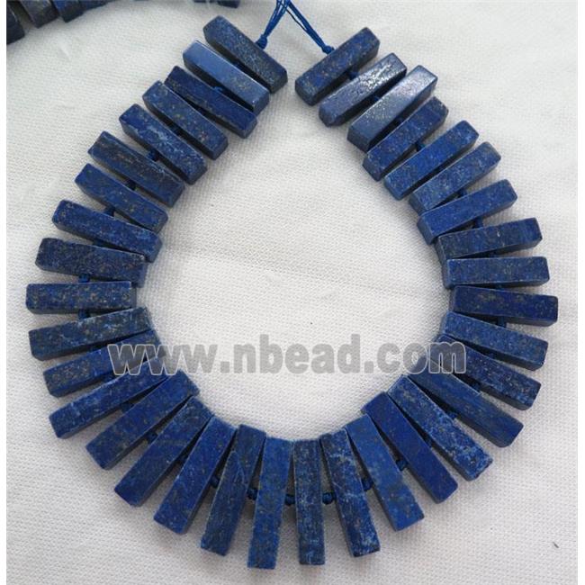 lapis lazuli collar beads, tube, blue