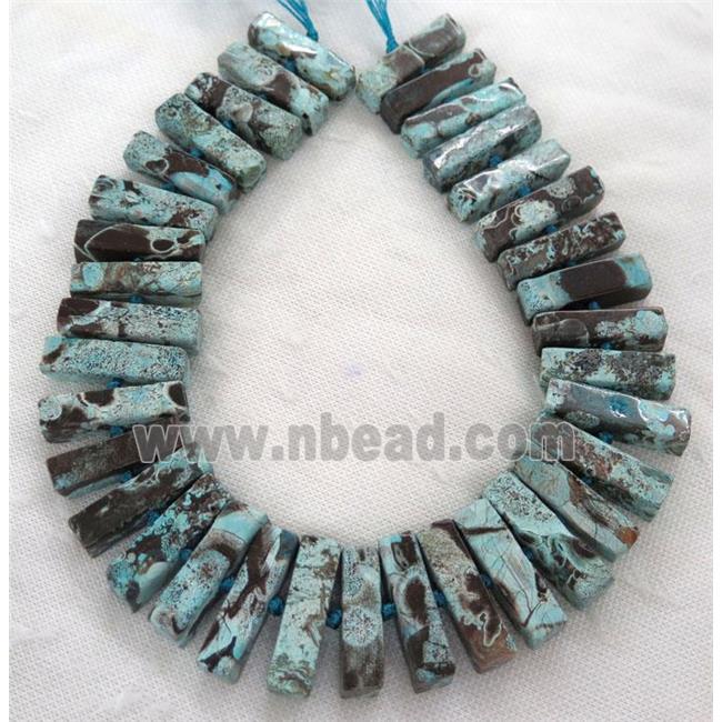 blue Ocean Jasper beads collar, tube