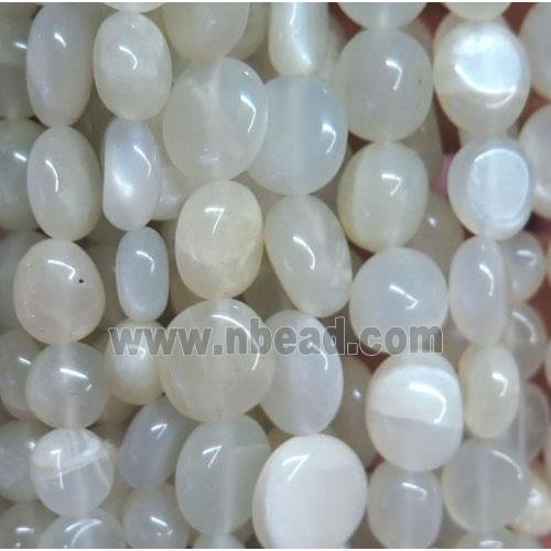 white MoonStone chips beads, freeform