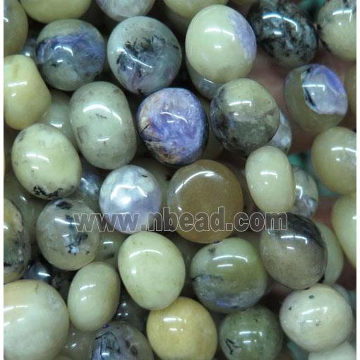 Charoite beads chips, freeform, Grade B