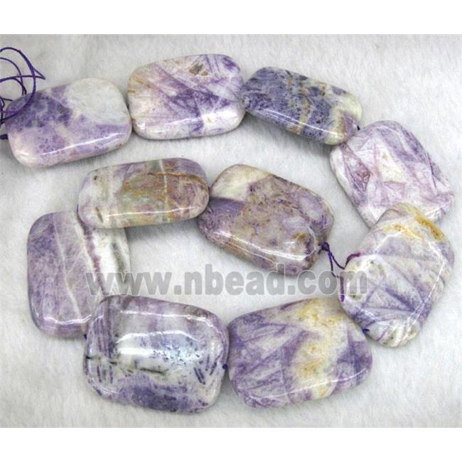 purple jasper beads, rectangle