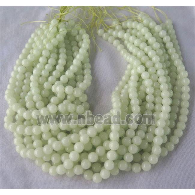 green Glowstone beads, round