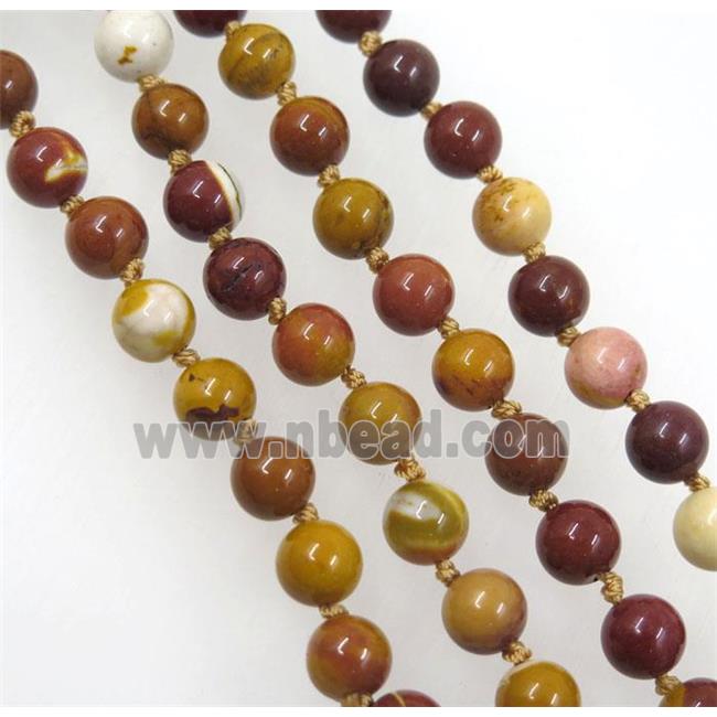 round mookaite beads knot Necklace Chain
