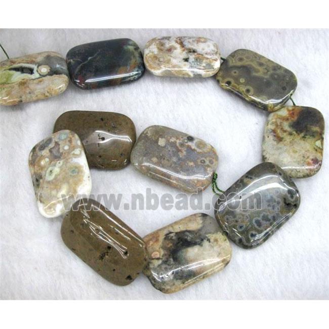 Ocean Agate beads, rectangle