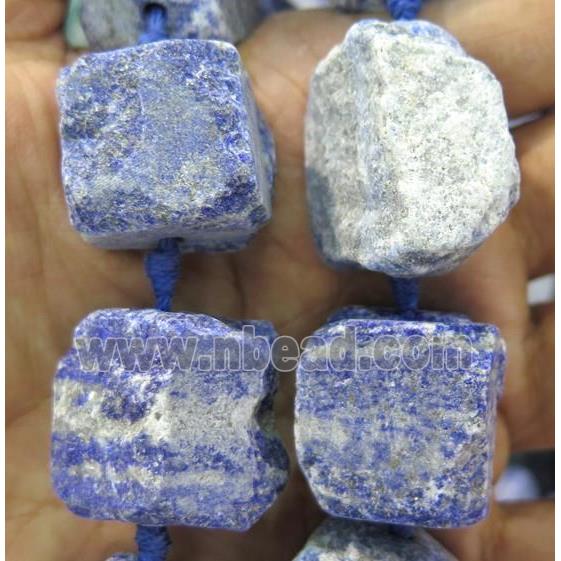 blue Lapis nugget beads, freeform, rough