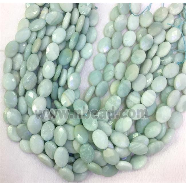 Amazonite beads, faceted oval