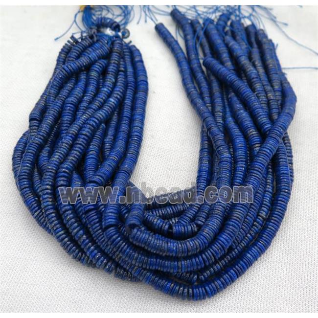 lapis lazuli heishi beads, blue