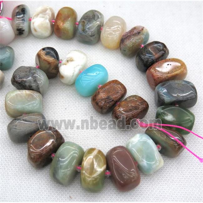 Amazonite cuboid beads, multi color, Grade-B