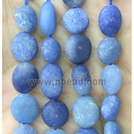 matte blue Aventurine bead chips, freeform