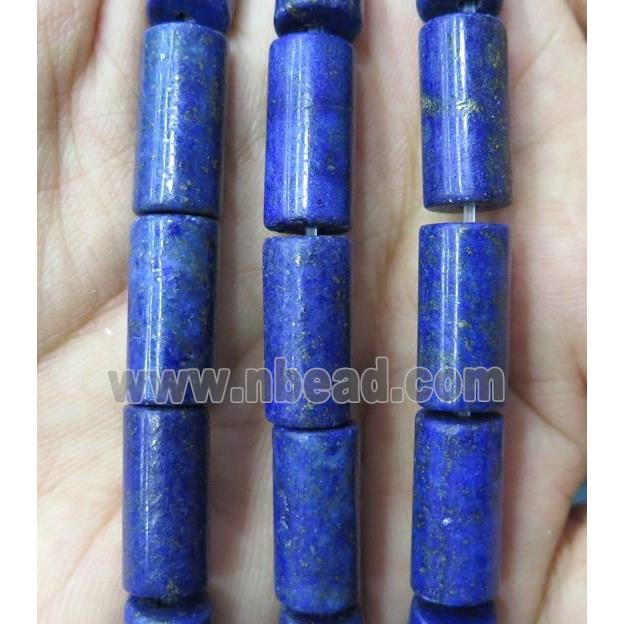 blue lapis lazuli tube beads