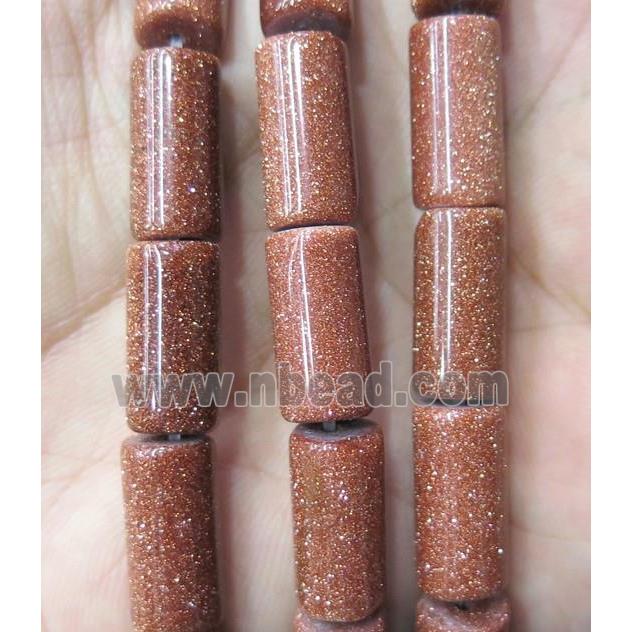 Gold SandStone tube beads