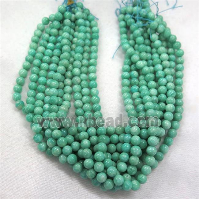green African Amazonite beads, round