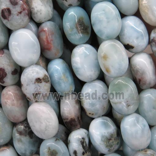 blue Larimar oval beads