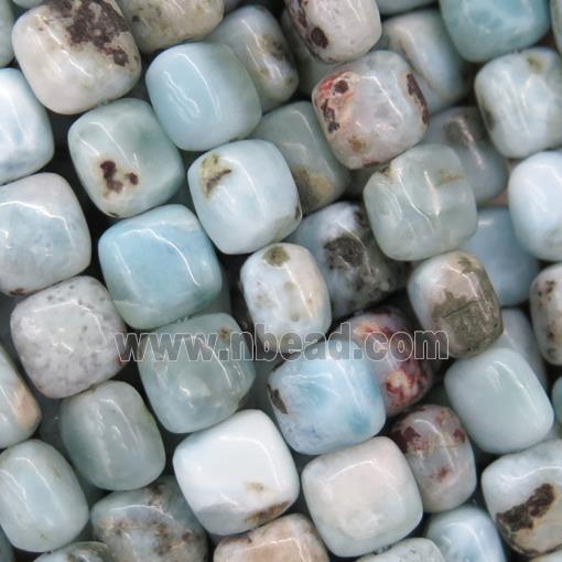 blue Larimar square beads