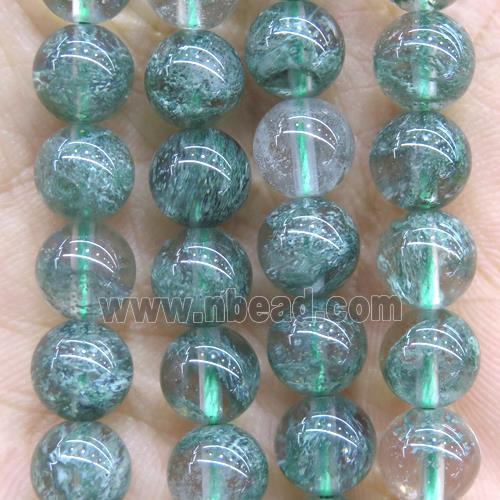 natural Green Quartz beads, round