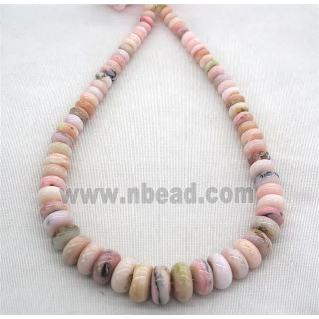 pink Opal Jasper collar beads, rondelle