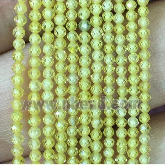olive zircon beads, faceted round