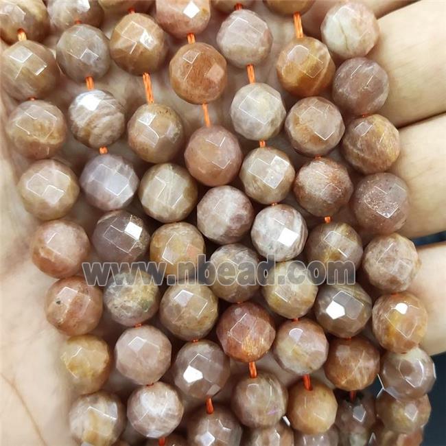 Golden Sunstone Beads Faceted Round