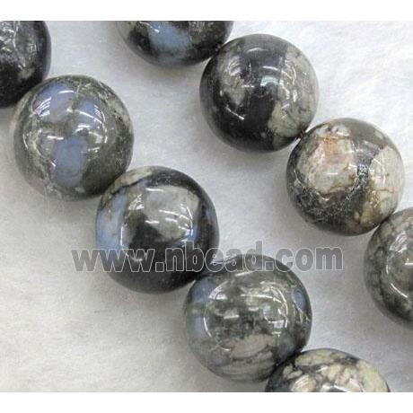 round Gray Opal Stone Beads