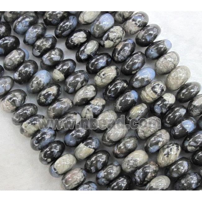 gray Opal Jasper Beads, rondelle