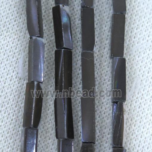 black pearl Shell tube beads