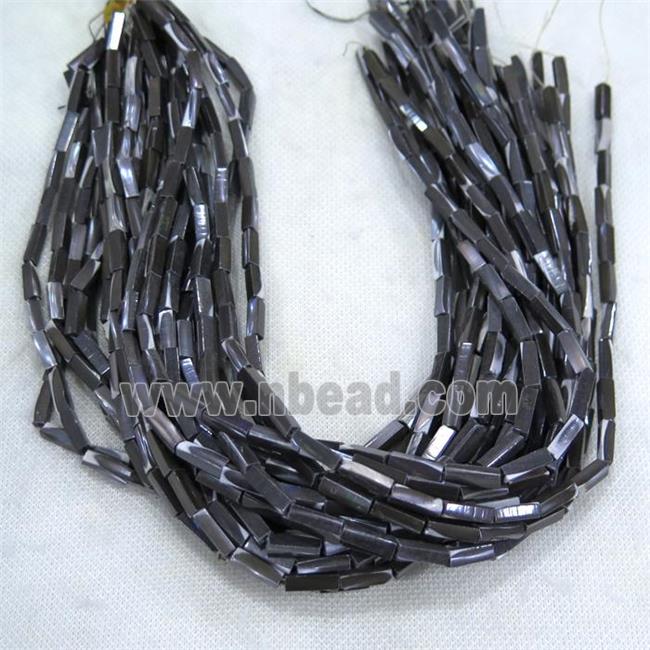 black pearl Shell tube beads