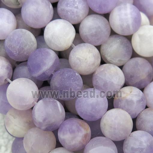 round matte purple Chalcedony beads