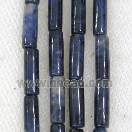 blue Dumortierite beads, tube