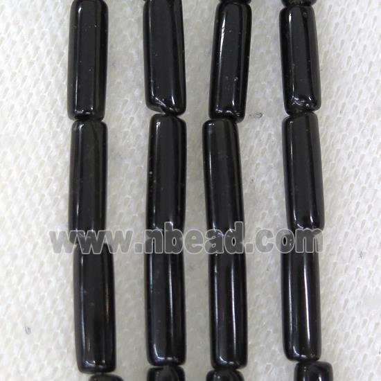 black Japser tube beads