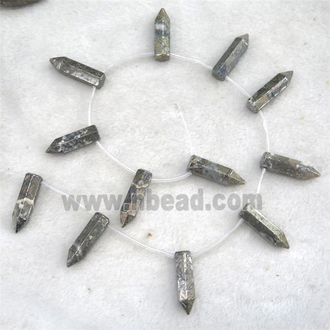 pyrite bullet beads