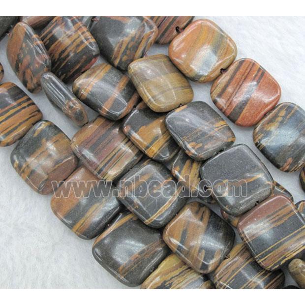 brown opal jasper beads, square