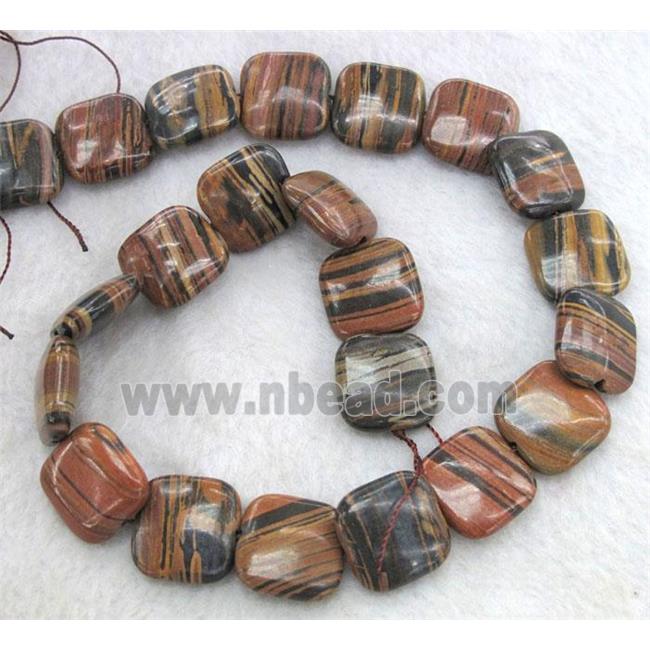brown opal jasper beads, square