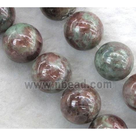 round Red Green Garnet Beads