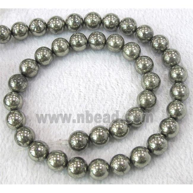 round Pyrite Beads