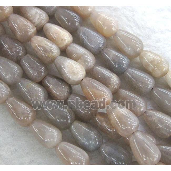 Sunstone beads, teardrop