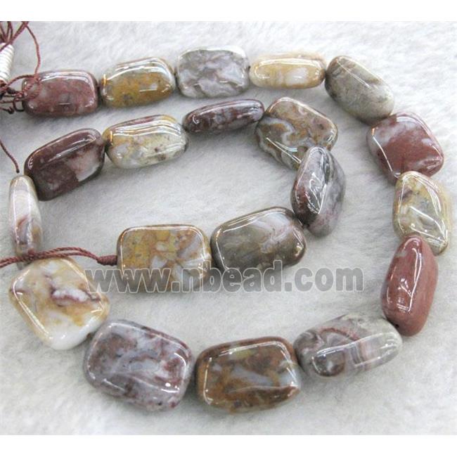 Bloodstone beads, rectangle