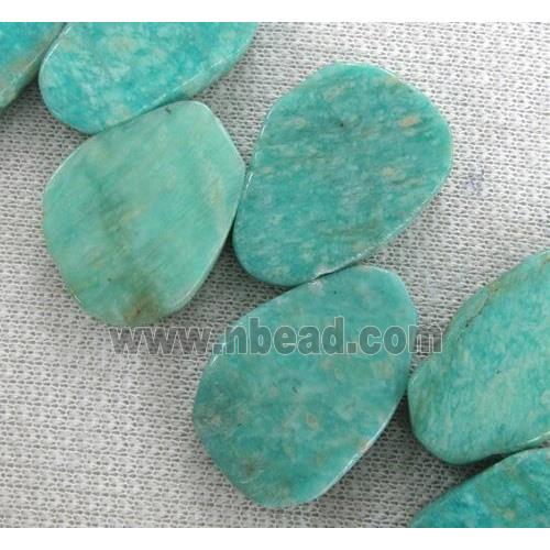 natrual Amazonite beads, teardrop, AA-grade