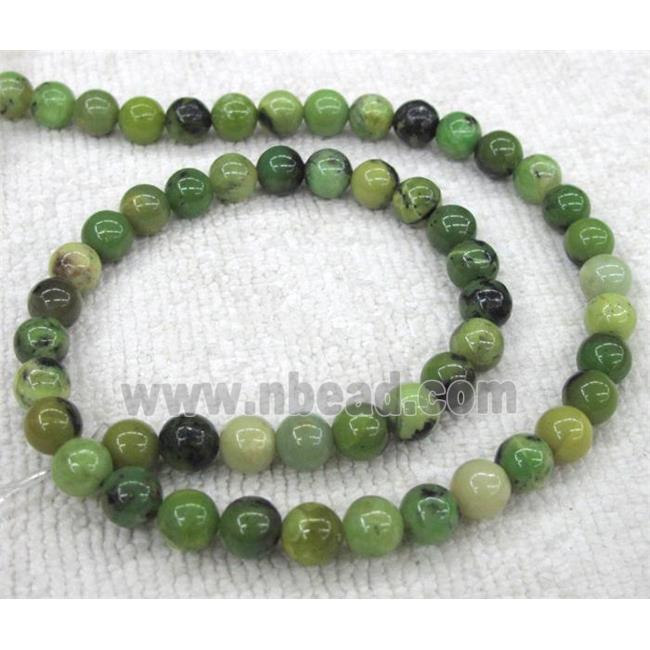 Australian Chrysoprase Beads, round, green