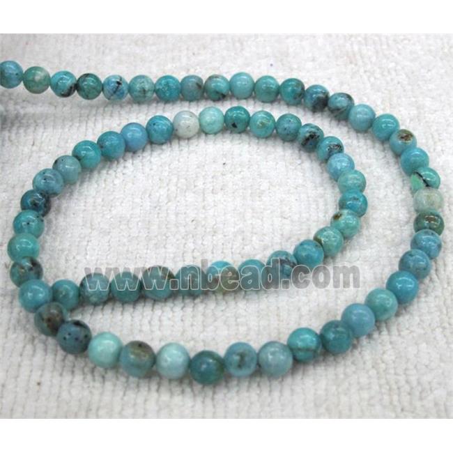 Chinese Larimar Beads, round, blue