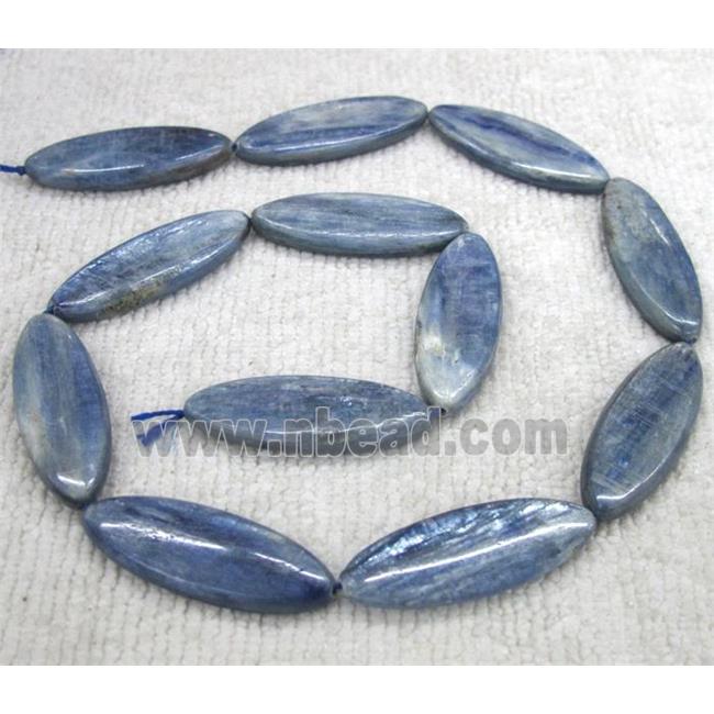 Kyanite bead, horse-eye shaped, blue