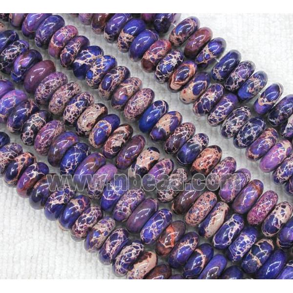purple Sea Sediment beads, rondelle
