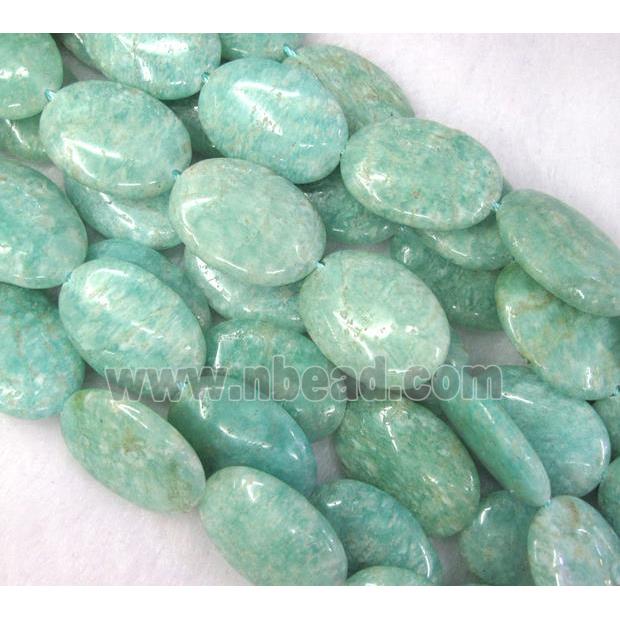 Amazonite beads, flat oval