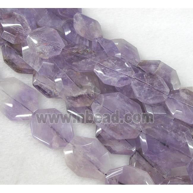 amethyst beads, faceted freeform