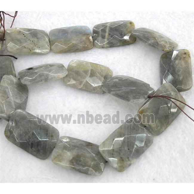 labradorite beads, faceted rectangle