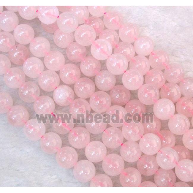 round rose quartz beads
