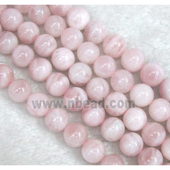 Malagasy Rose Quartz beads, round, A grade