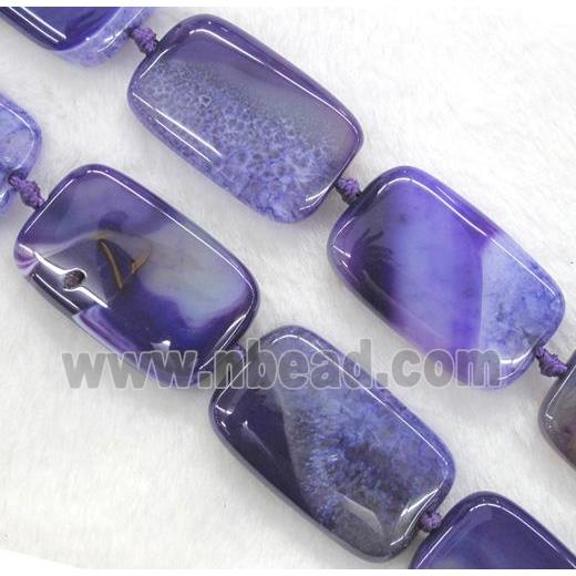 purple druzy agate beads, rectangle