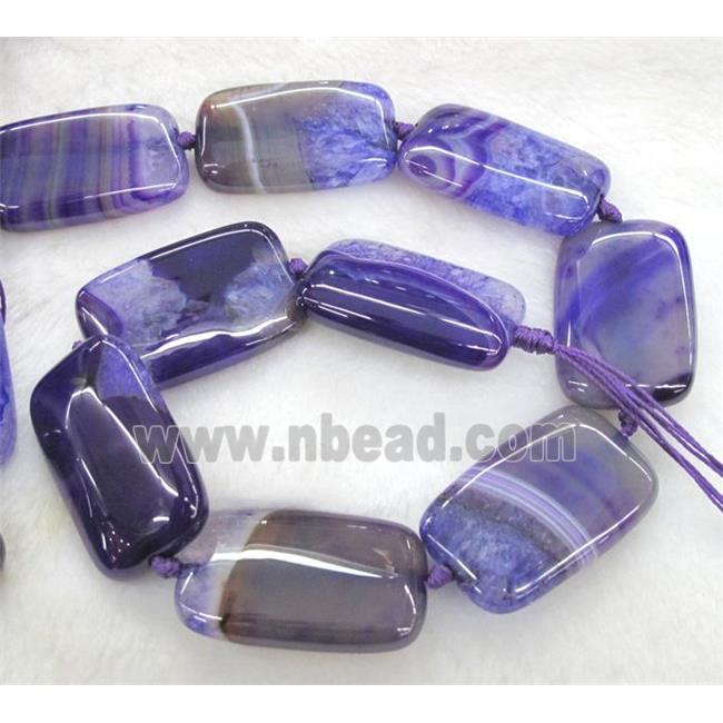 purple druzy agate beads, rectangle
