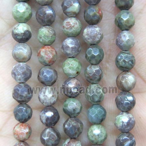 tiny multicolor Agate beads, faceted round