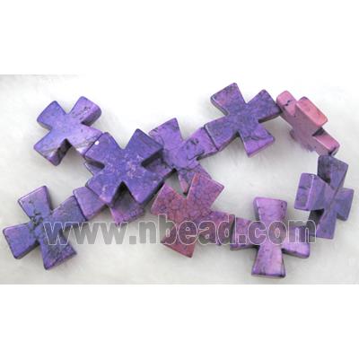 Dye crossTurquoise Beads, purple